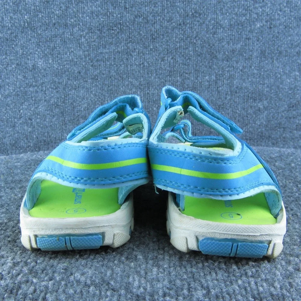 Smartfit Youth Girls‎ Sandals Shoes Size 5 Medium Blue Synthetic Hook & Loop